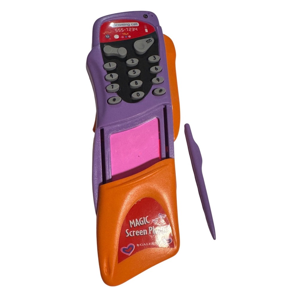 Vintage Galerie Magic Screen Phone Y2K Purple Orange‎ Toy Retro 2000s Accessory